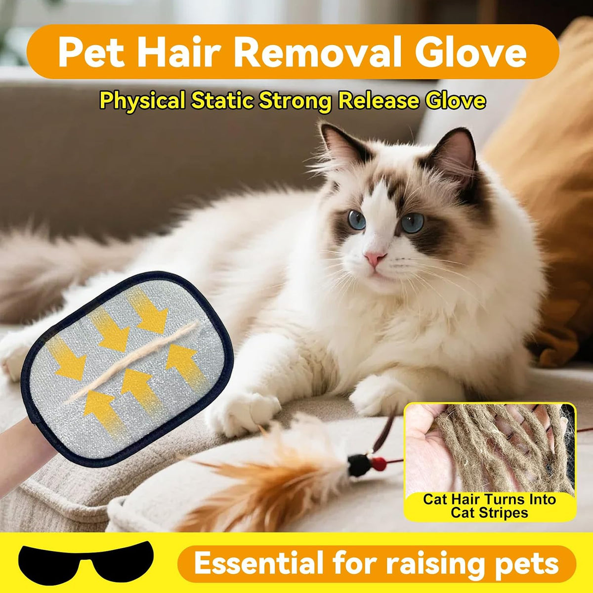 Reusable Electrostatic Pet Hair Mitt